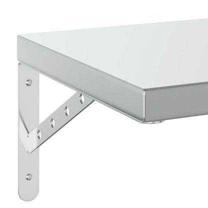 Mensole a Muro 2 pz 75x30 cm Argento in Acciaio Inossidabile