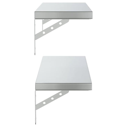 Mensole a Muro 2 pz 75x23,5 cm Argento in Acciaio Inossidabile