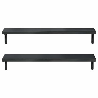 Mensole a Muro 2 pz 100x23,5 cm Nero in Acciaio Inossidabile | homemem39
