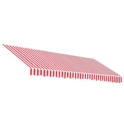 Tessuto di Ricambio per Tenda da Sole Rosso e Bianco 400x350 cm