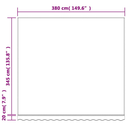 Tessuto di Ricambio per Tenda Strisce Rosse e Bianche 4x3,5 m | homemem39