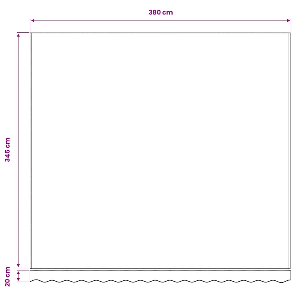 Tessuto di Ricambio per Tenda da Sole Rosso e Bianco 400x350 cm