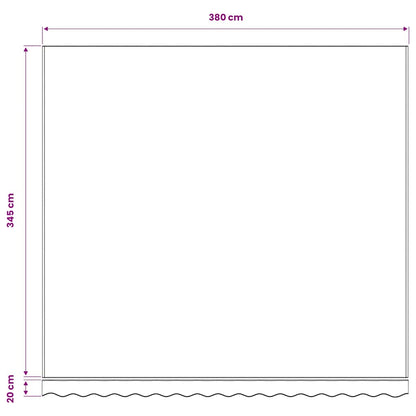 Tessuto di Ricambio per Tenda da Sole Rosso e Bianco 400x350 cm