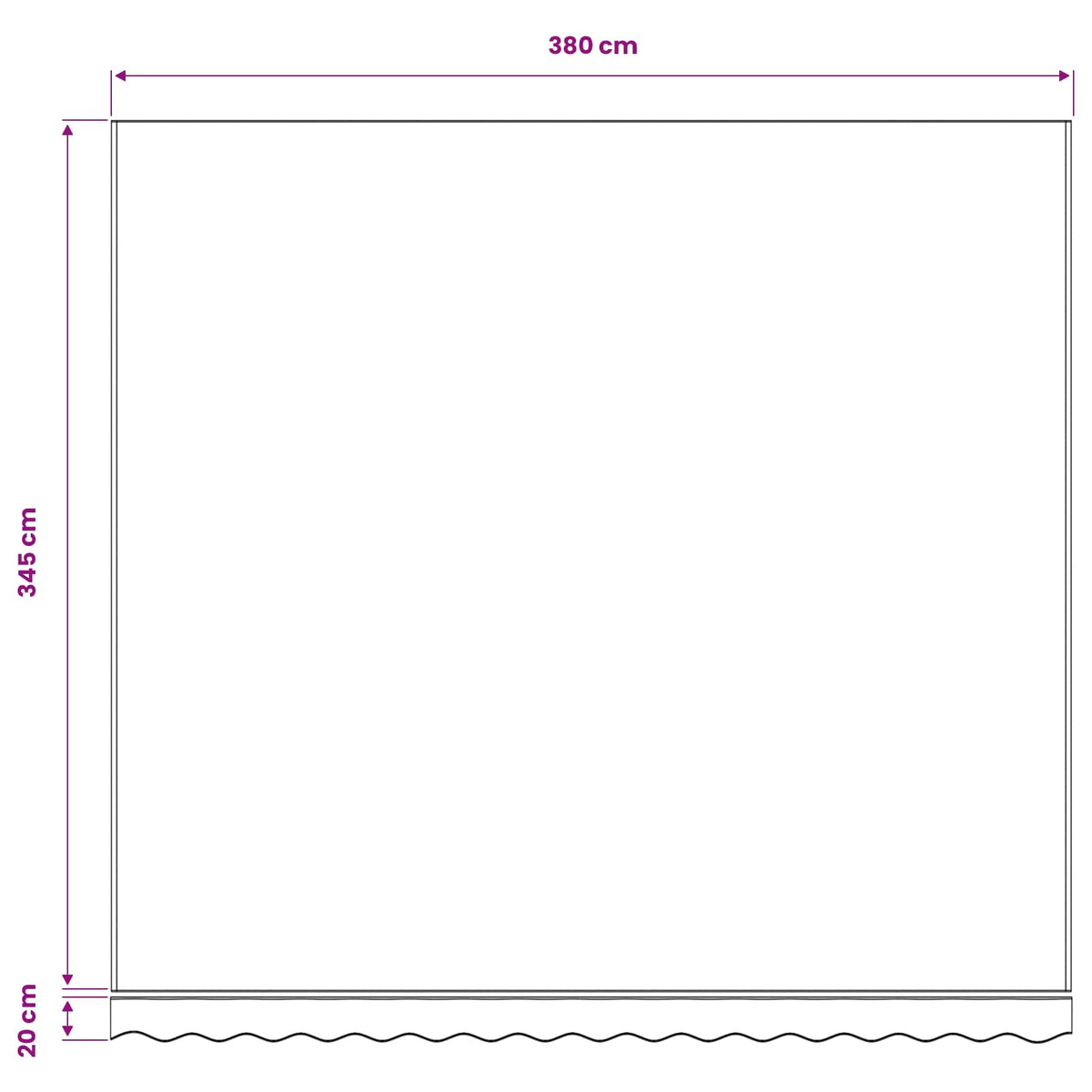 Tessuto di Ricambio per Tenda da Sole Rosso e Bianco 400x350 cm