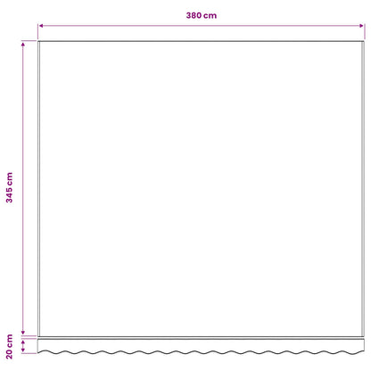 Tessuto di Ricambio per Tenda da Sole Rosso e Bianco 400x350 cm