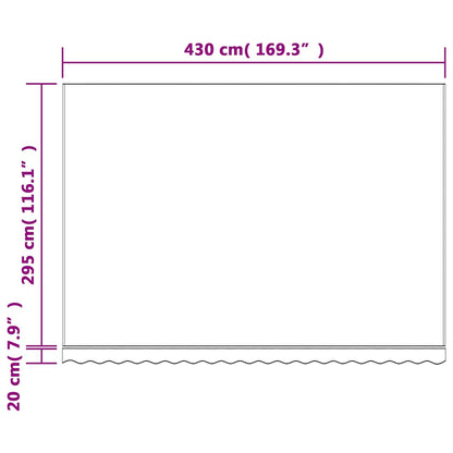 Tessuto di Ricambio per Tenda Strisce Rosse e Bianche 4,5x3 m | homemem39