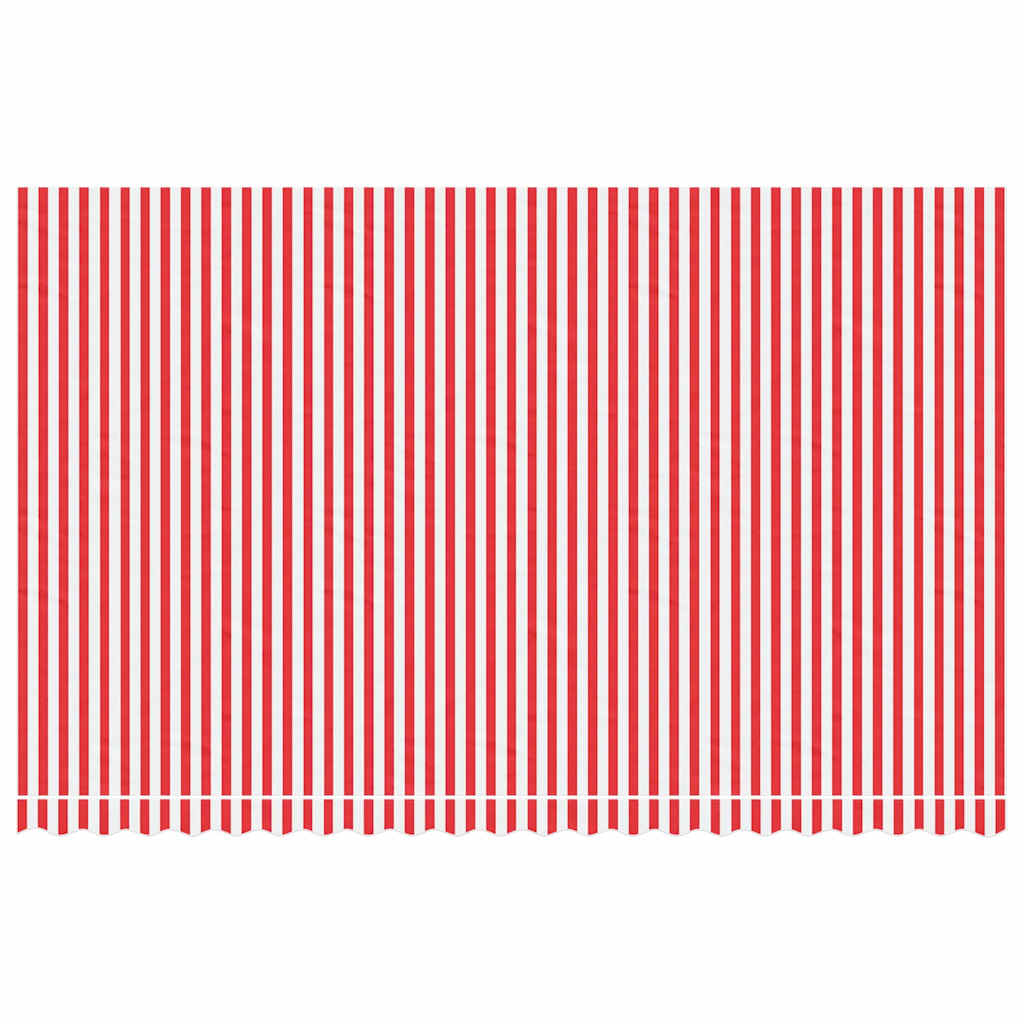 Tessuto di Ricambio per Tenda da Sole Rosso e Bianco 500x300 cm