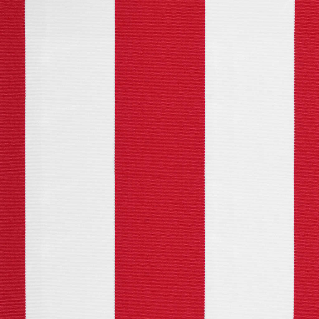 Tessuto di Ricambio per Tenda da Sole Rosso e Bianco 500x300 cm