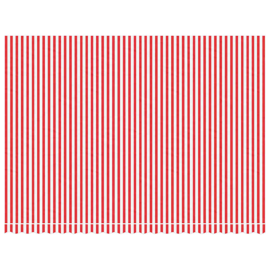 Tessuto di Ricambio per Tenda da Sole Rosso e Bianco 500x350 cm