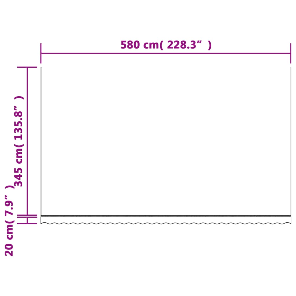 Tessuto di Ricambio per Tenda Strisce Rosse e Bianche 6x3,5 m | homemem39