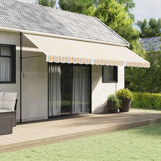 Tessuto di Ricambio per Tenda da Sole Arancione e Blu 5x3 m Poliestere. | homemem39