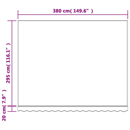 Tessuto di Ricambio per Tenda Strisce Multicolore 4x3 m | homemem39