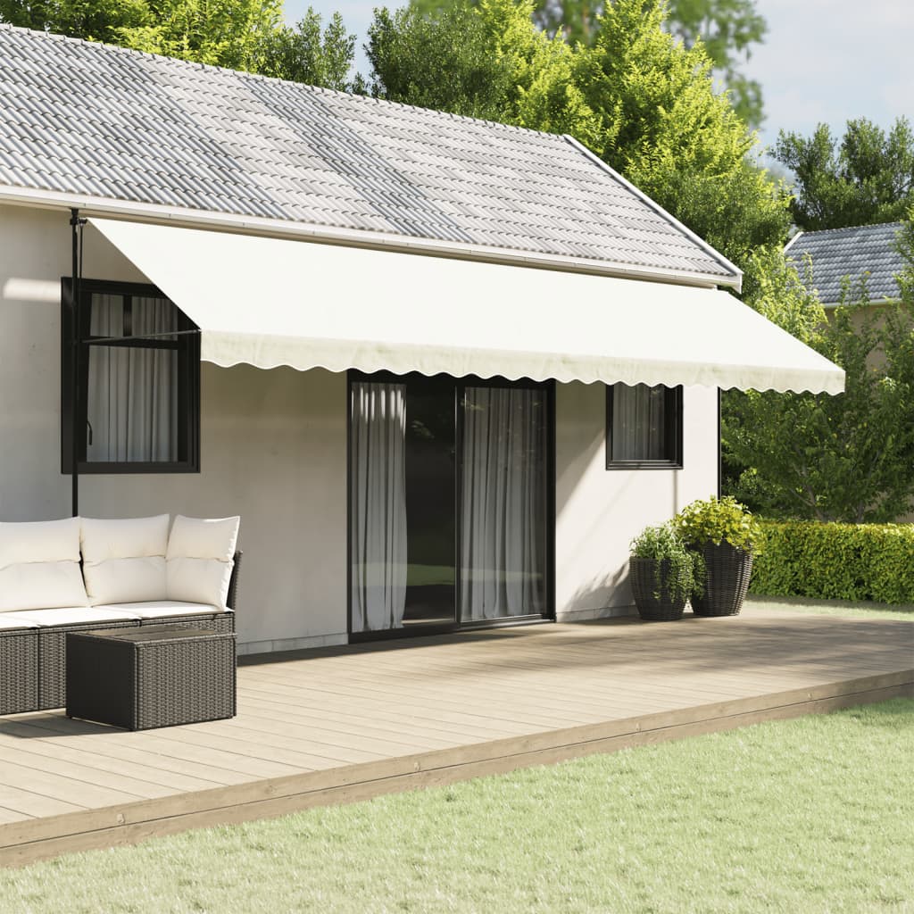 Tessuto di Ricambio per Mantovana da Tenda Strisce Crema 6 m | homemem39