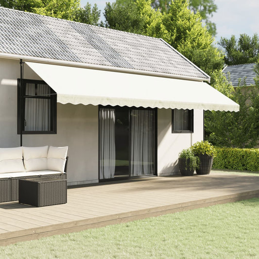 Tessuto di Ricambio per Mantovana da Tenda Strisce Crema 6 m | homemem39