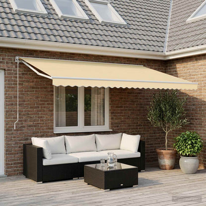 Tessuto di Ricambio per Mantovana da Tenda Strisce Crema 600 cm
