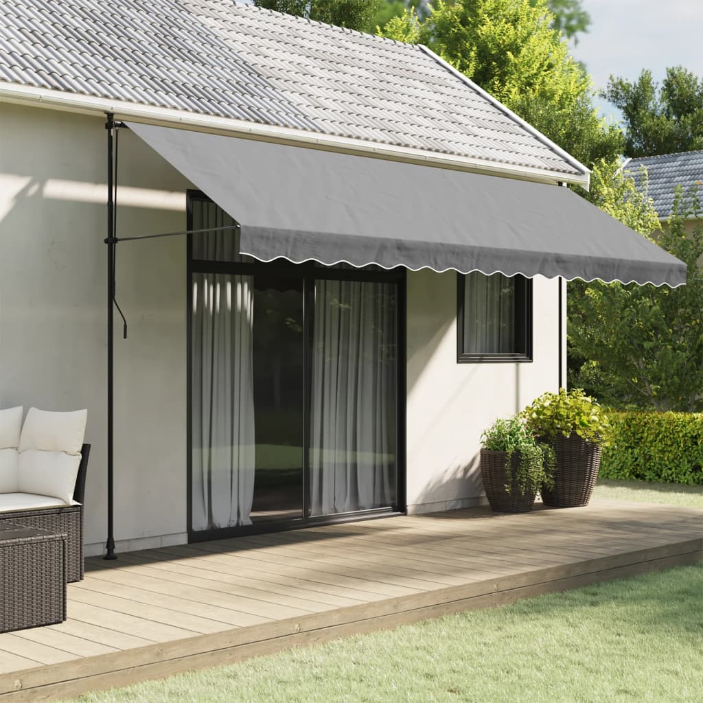 Tessuto di Ricambio per Mantovana Tenda Strisce Antracite 4,5m | homemem39