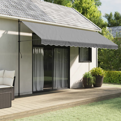 Tessuto di Ricambio per Mantovana Tenda Strisce Antracite 4,5m | homemem39