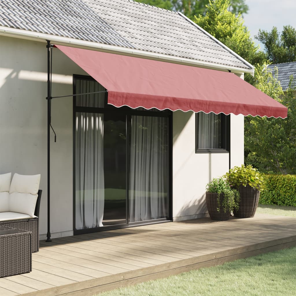 Tessuto di Ricambio per Mantovana da Tenda Strisce Bordeaux 4 m | homemem39