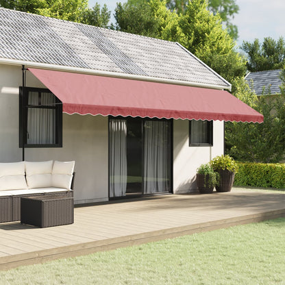 Tessuto di Ricambio per Mantovana da Tenda Strisce Bordeaux 6 m | homemem39