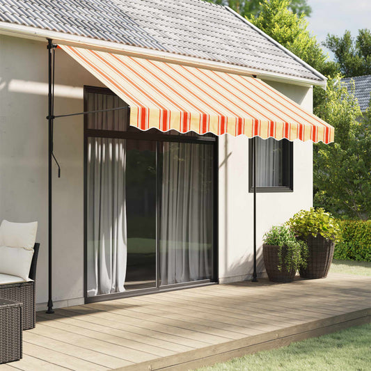 Tessuto Ricambio per Mantovana Tenda Righe Giallo Arancione 3 m | homemem39