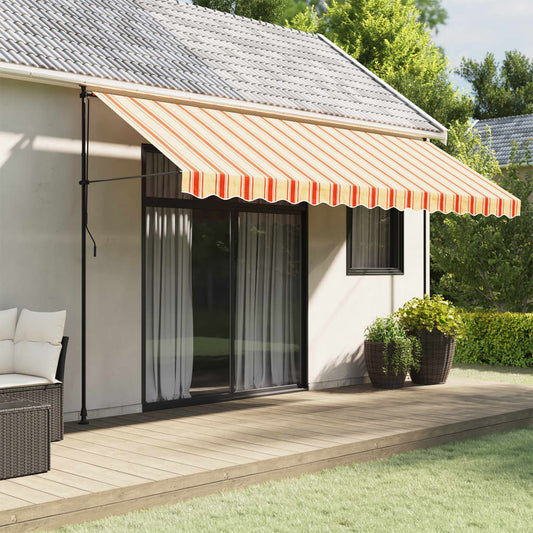 Tessuto Ricambio Mantovana Tenda Righe Giallo e Arancione 4,5 m | homemem39