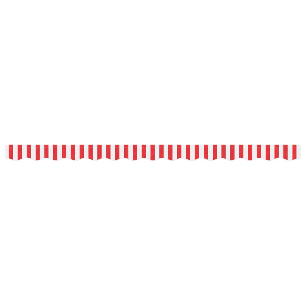 Tessuto Ricambio per Mantovana Tenda Righe Rosse Bianche 3,5 m | homemem39
