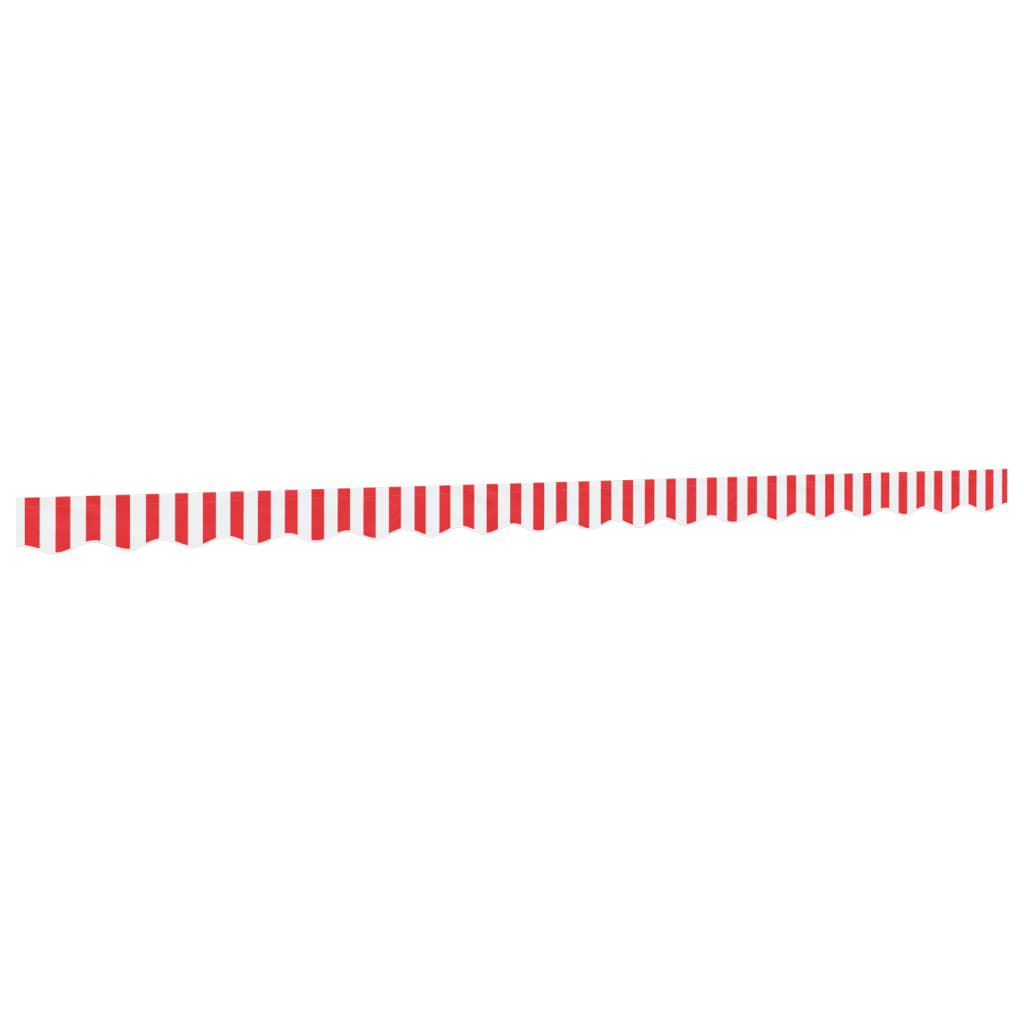 Tessuto Ricambio per Mantovana Tenda Righe Rosse Bianche 4,5 m | homemem39