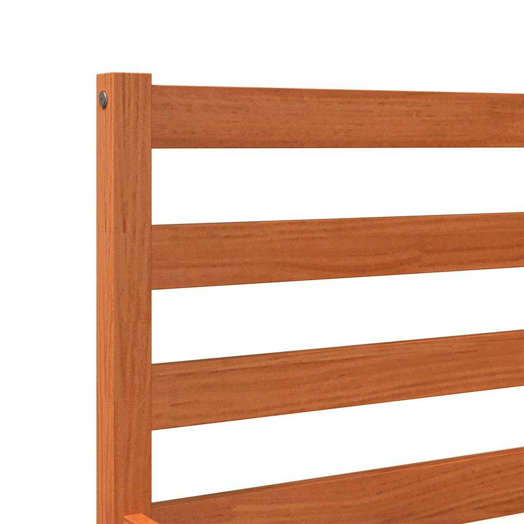 Letto senza Materasso Marrone Cera 200x200 cm in Legno di Pino