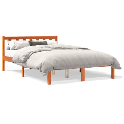 Letto senza Materasso Marrone Cera 135x190 cm in Legno di Pino - homemem39