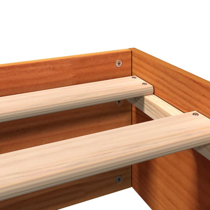 Giroletto senza Materasso Marrone Cera 160x200 cm Legno di Pino | homemem39