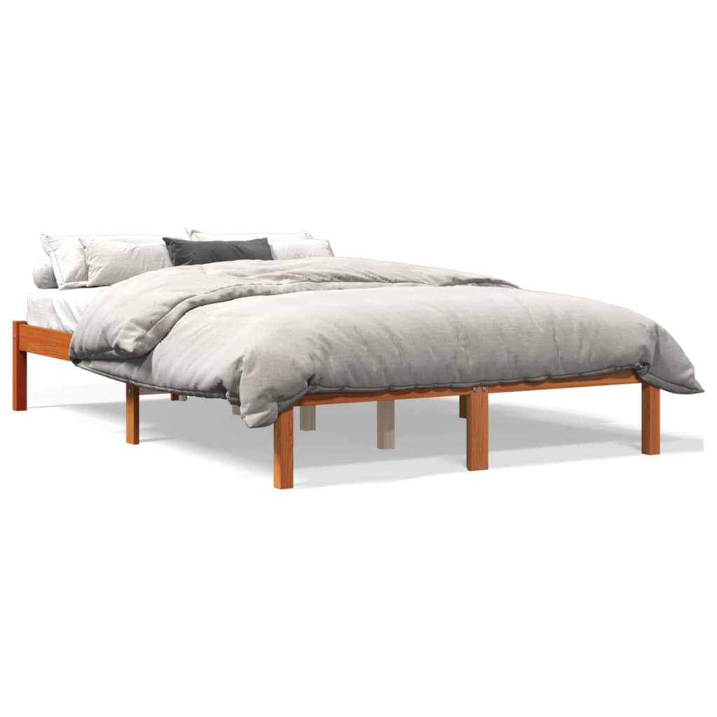 Letto senza Materasso Marrone Cera 120x190 cm in Legno di Pino - homemem39