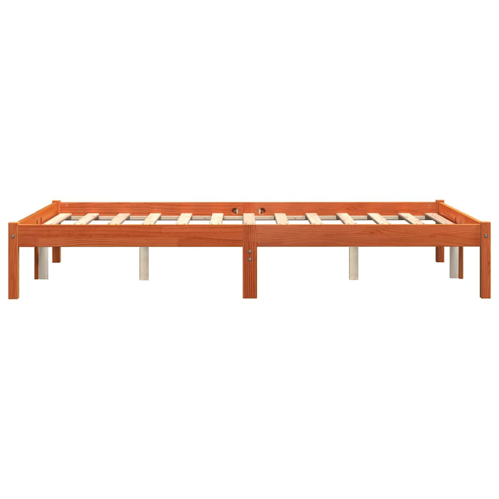 Letto senza Materasso Marrone Cera 120x190 cm in Legno di Pino