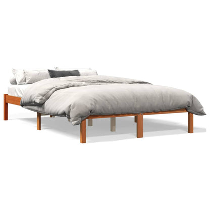 Letto senza Materasso Marrone Cera 135x190 cm in Legno di Pino - homemem39