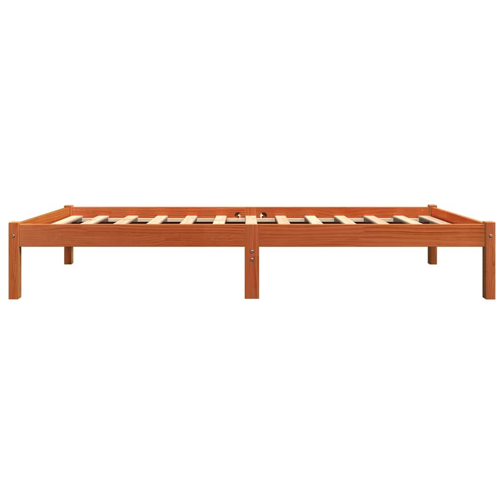 Giroletto senza Materasso Marrone Cera 90x200 cm Massello Pino