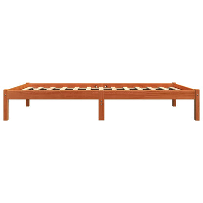 Giroletto senza Materasso Marrone Cera 90x200 cm Massello Pino