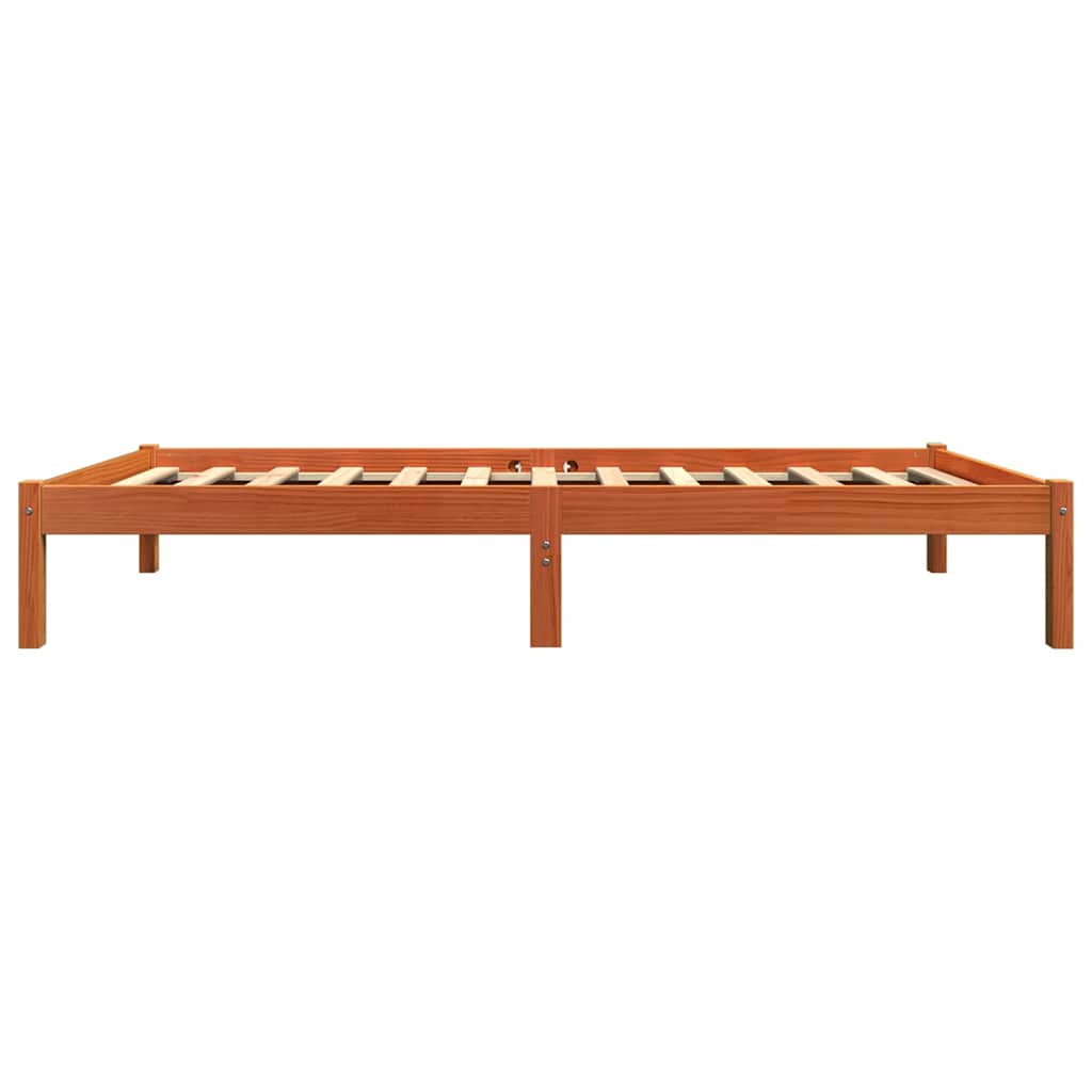 Giroletto senza Materasso Marrone Cera 100x200 cm Legno di Pino