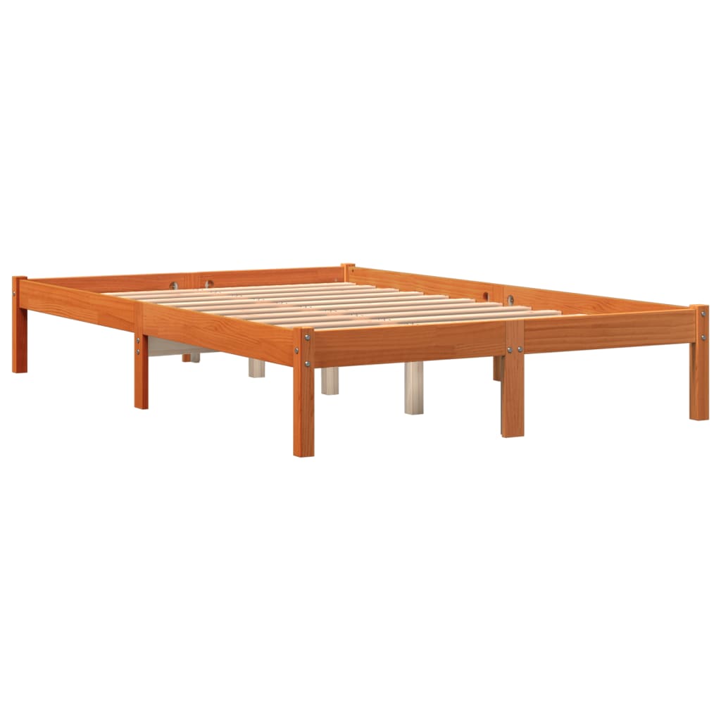 Giroletto senza Materasso Marrone Cera 120x200 cm Legno di Pino - homemem39