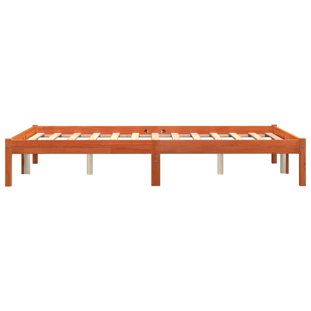 Giroletto senza Materasso Marrone Cera 120x200 cm Legno di Pino