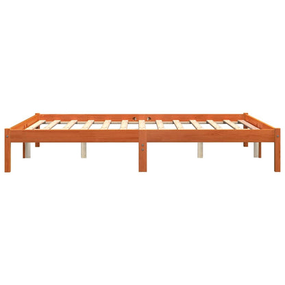 Giroletto senza Materasso Marrone Cera 150x200 cm Legno di Pino