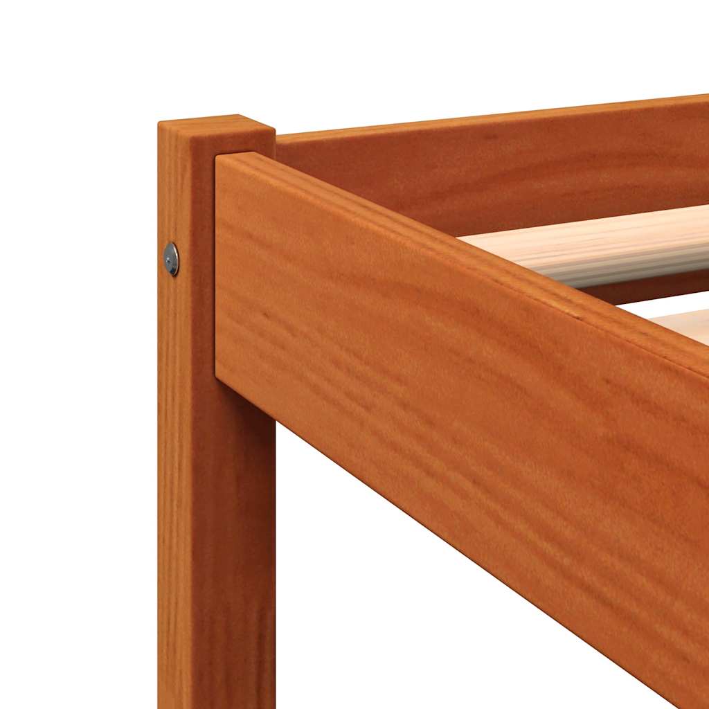 Giroletto senza Materasso Marrone Cera 160x200 cm Legno di Pino