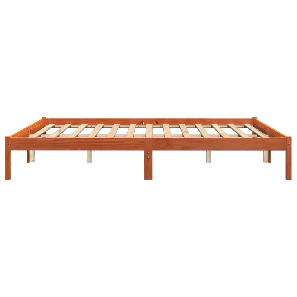 Giroletto senza Materasso Marrone Cera 180x200 cm Legno di Pino - homemem39