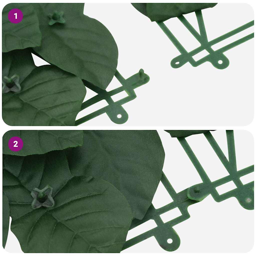 Paravento da Balcone con Foglie Verde Scuro 200x75 cm | homemem39