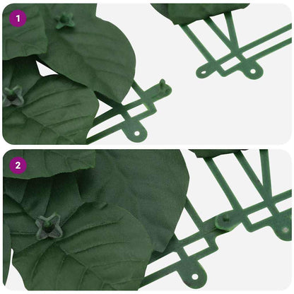 Paravento da Balcone con Foglie Verde Scuro 200x75 cm | homemem39