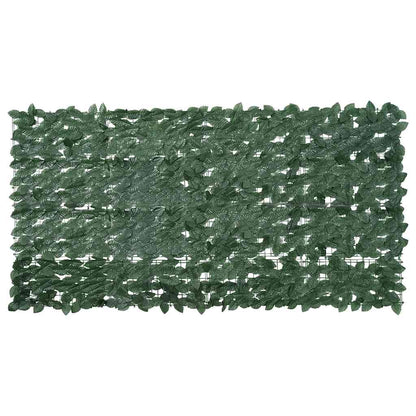 Paravento da Balcone con Foglie Verde Scuro 200x100 cm | homemem39
