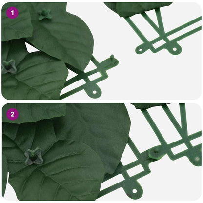 Paravento da Balcone con Foglie Verde Scuro 200x100 cm | homemem39