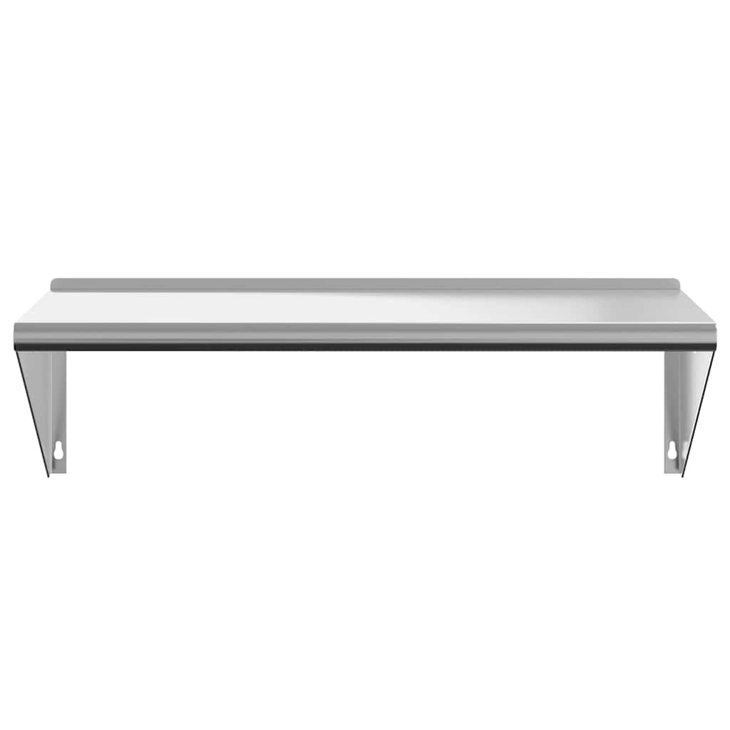 Mensola a Muro 100x45x31 cm Argento in Acciaio Inossidabile | homemem39
