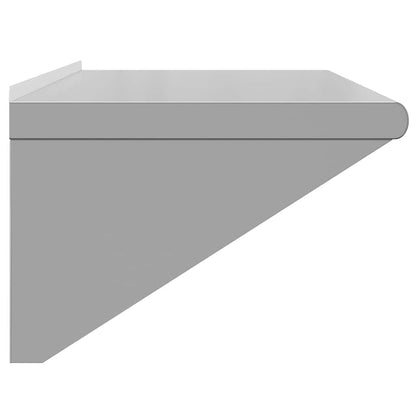 Mensola a Muro 100x45x31 cm Argento in Acciaio Inossidabile