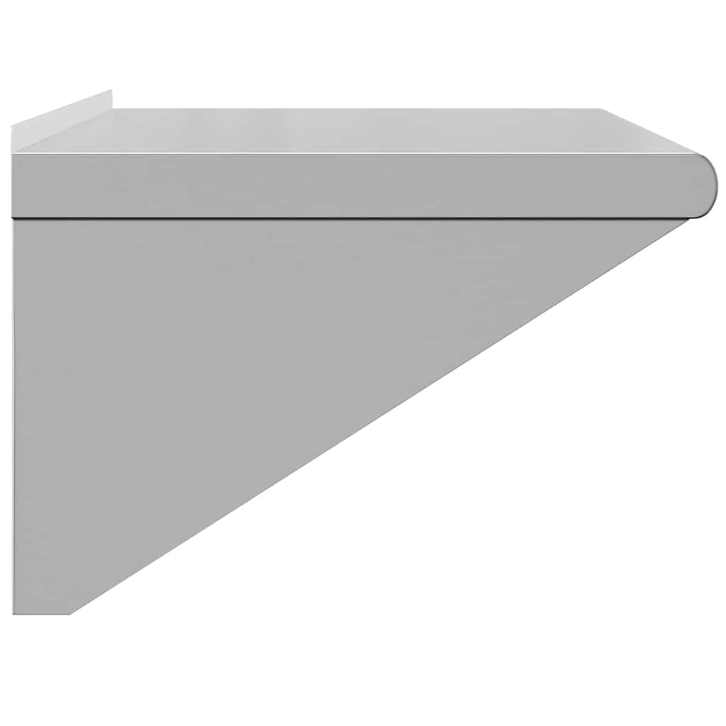 Mensola a Muro 75x45x31 cm Argento in Acciaio Inossidabile | homemem39