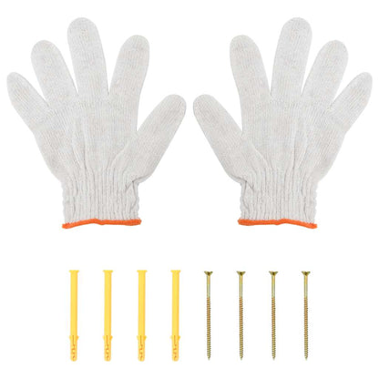 Mensola a Muro 75x45x31 cm Argento in Acciaio Inossidabile | homemem39