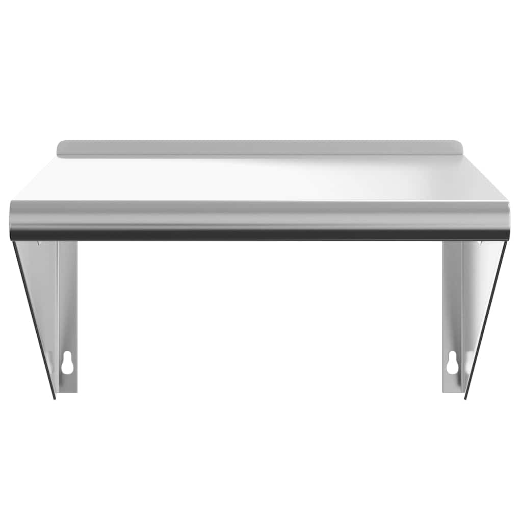 Mensola a Muro 50x45x31 cm Argento in Acciaio Inossidabile | homemem39